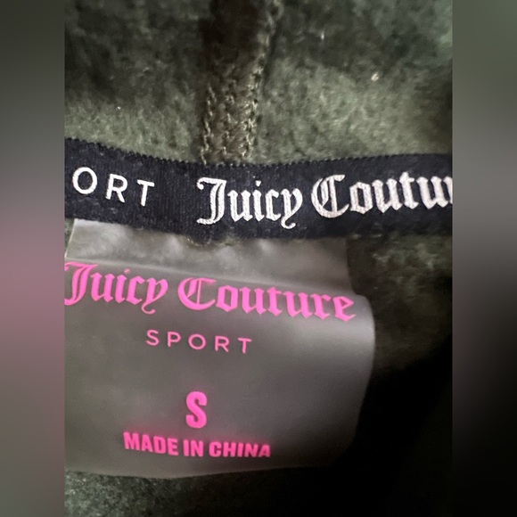 NWOT JUICY COUTURE Sport Green Wildcat Fleece Hoodie Womens Sweatshirt Small - Picture 7 of 11